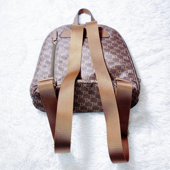 Karl Lagerfeld Backpack Monogram Brown Logo Print main image 7